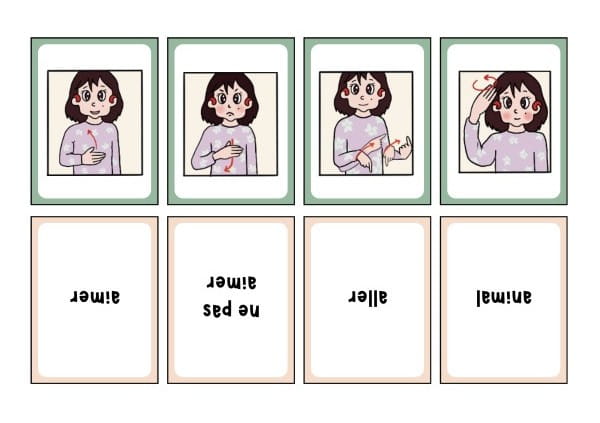 Flashcards des signes du manuel super malou à imprimer